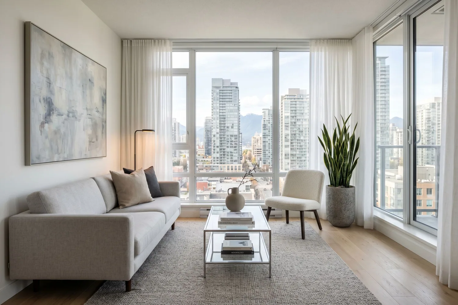 Pixly staged living room example 1