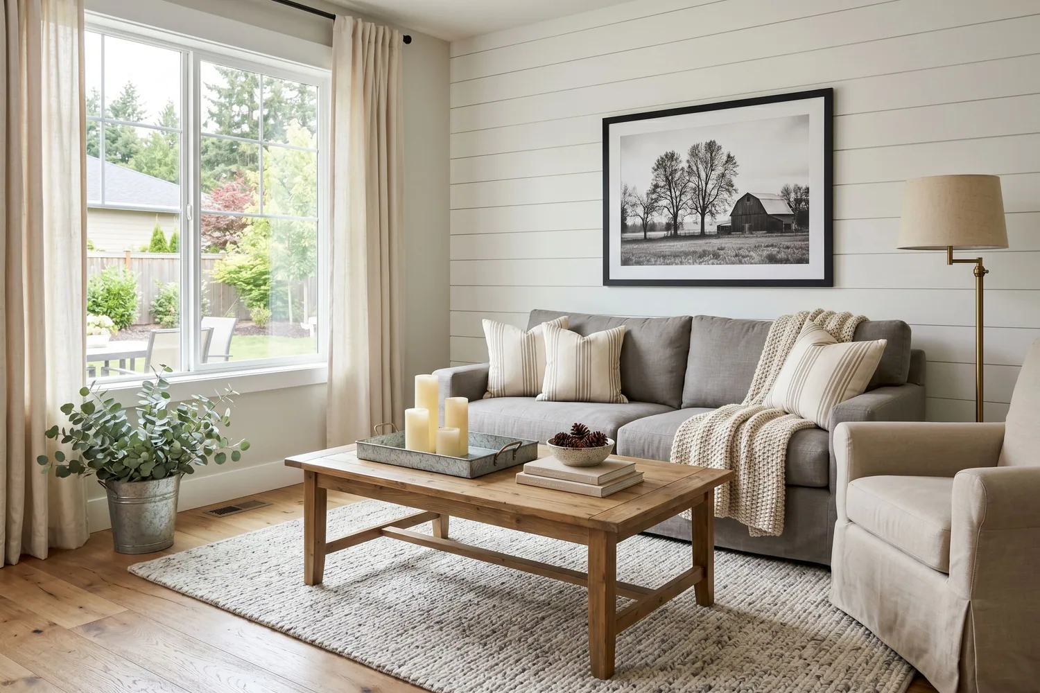 Pixly staged living room example 2