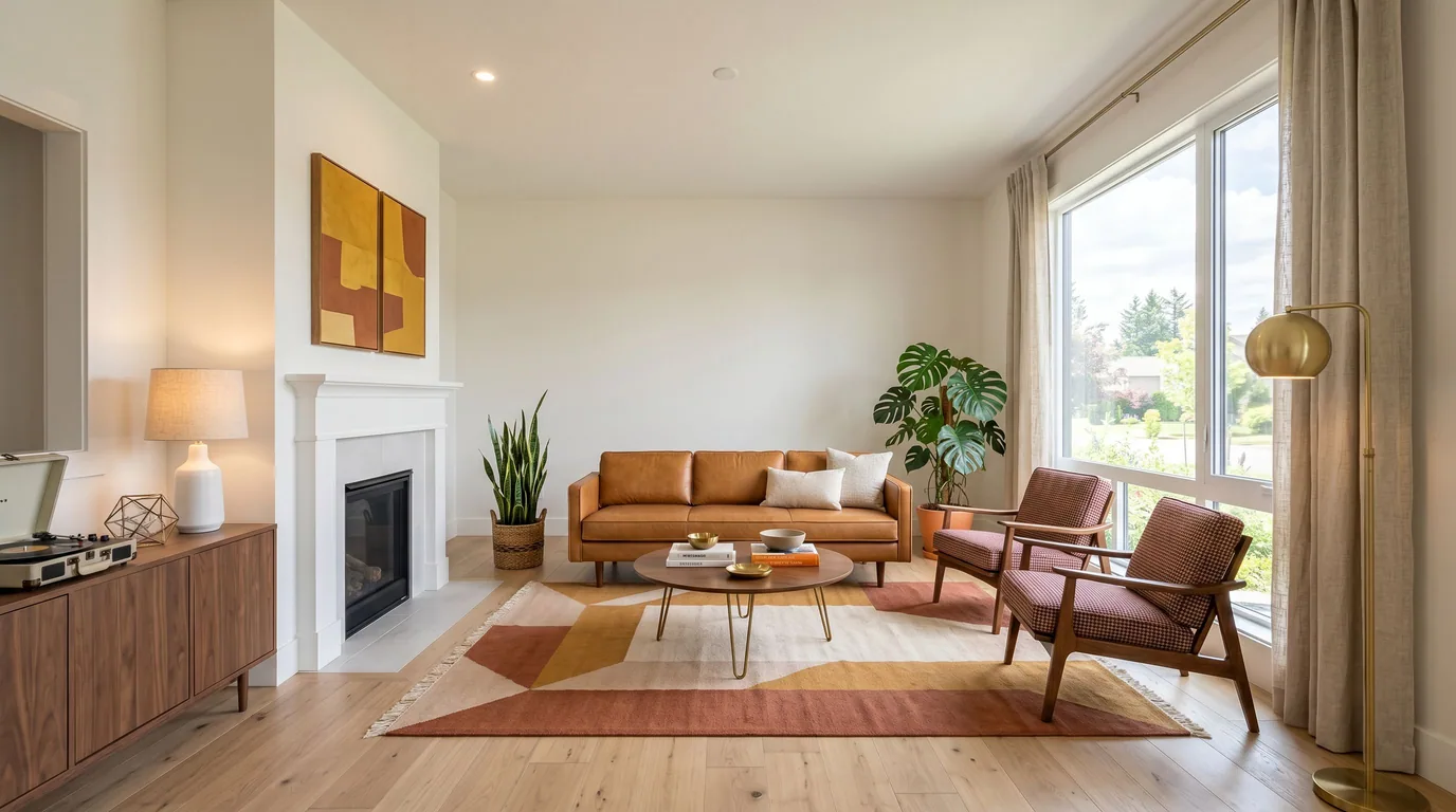 Mid-century modern living room