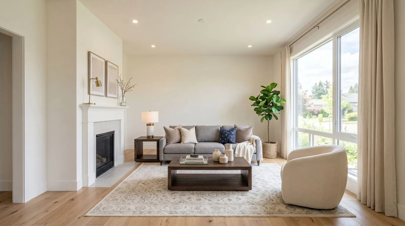 Transitional living room